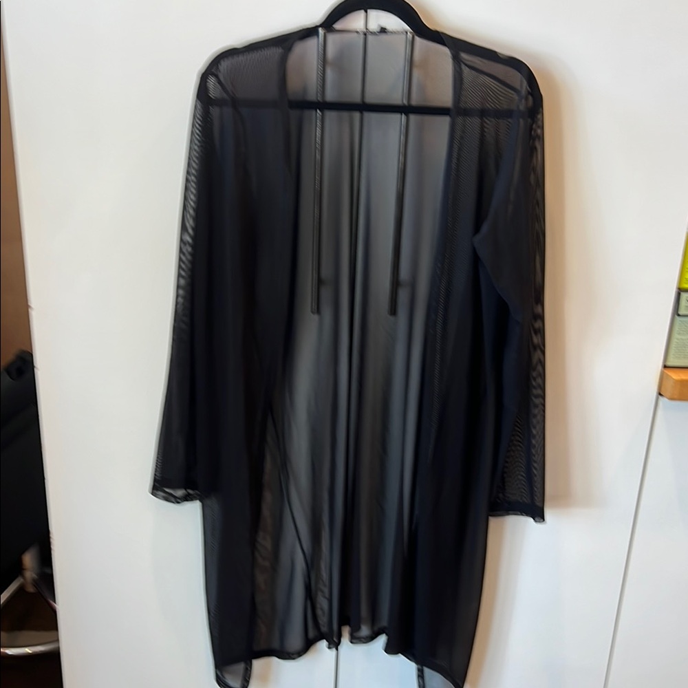 Elegant Black Sheer Swim Coverup